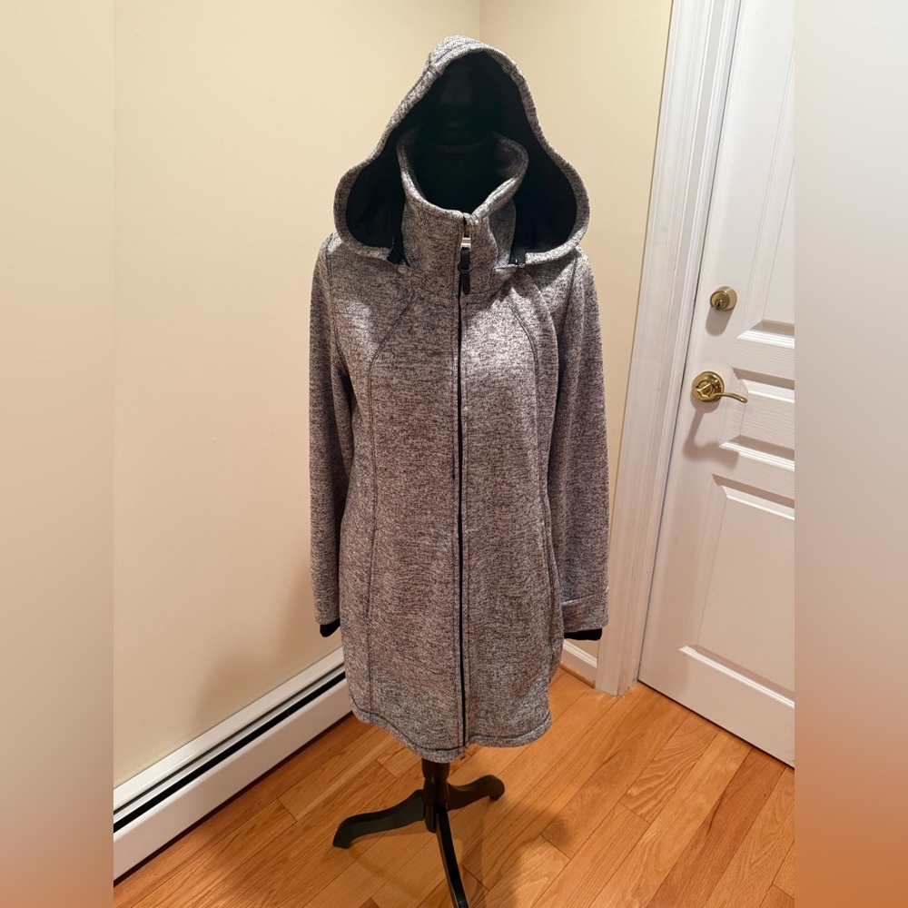 Calvin Klein Women's Gray Hoodie Teddy Jacket with pockets and inside pocket XL